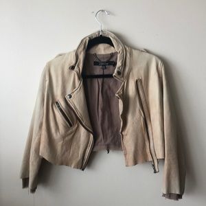 NEVER WORN - leather moto jacket free people